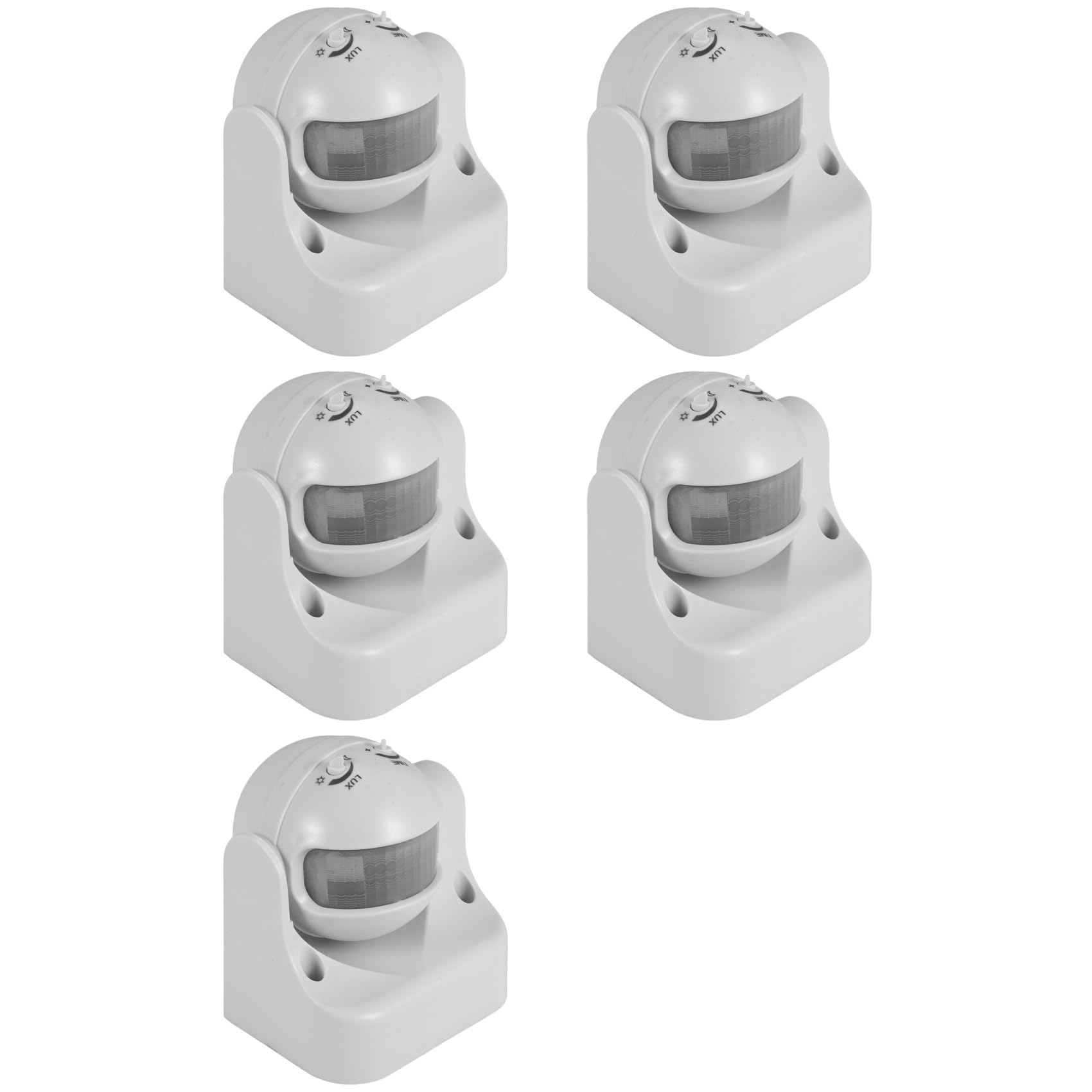Jnchdghwa White 5X Pir Infrared Motion Sensor Ac110v-220V Motion Detector Adjustable Switch For Indoor And Outdoor Multiple Scenarios