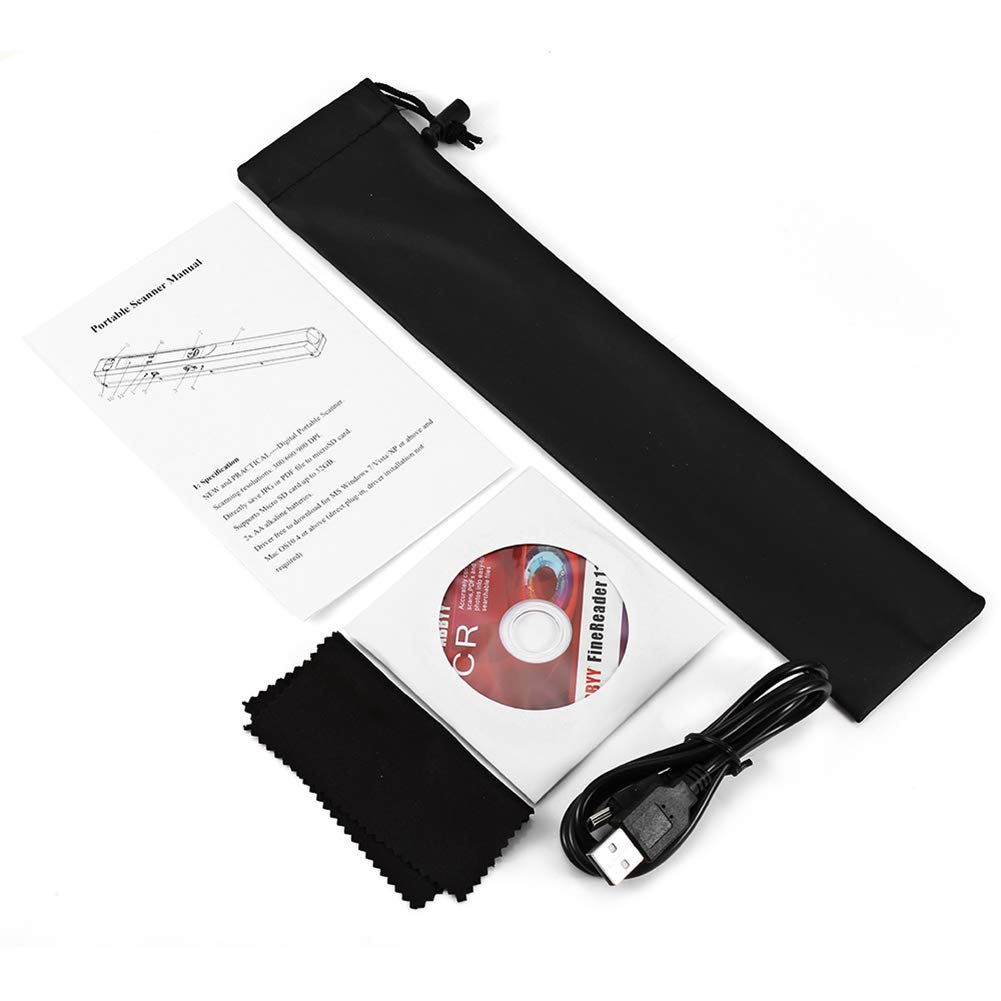 Escáner portátil, Escáner de Mano inalámbrico para Documentos, HD 900DPI, Selección de Formato JPG/PDF, para Empresas, Fotos, Recibos, Libros,Red
