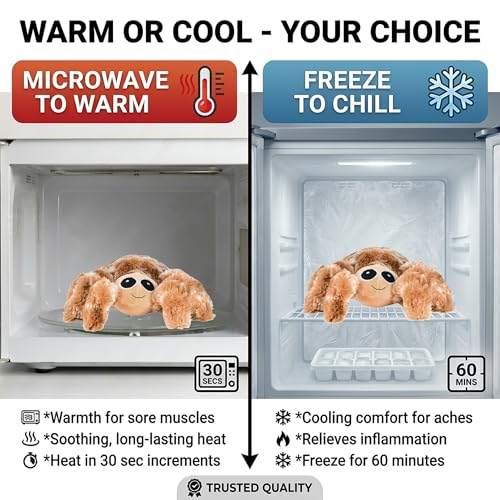 Image of Warm Pals - Spider - 1.5lbs - Cozy Microwavable Lavender Scented Plush Toys - Heated Stuffed Animal - Heatable Coolable Bedtime Comfort Plushie