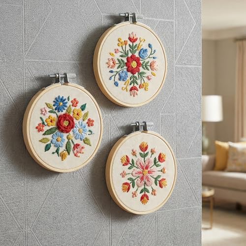 Cercle à broder en bois pour personnaliser vos décorations murales fait main