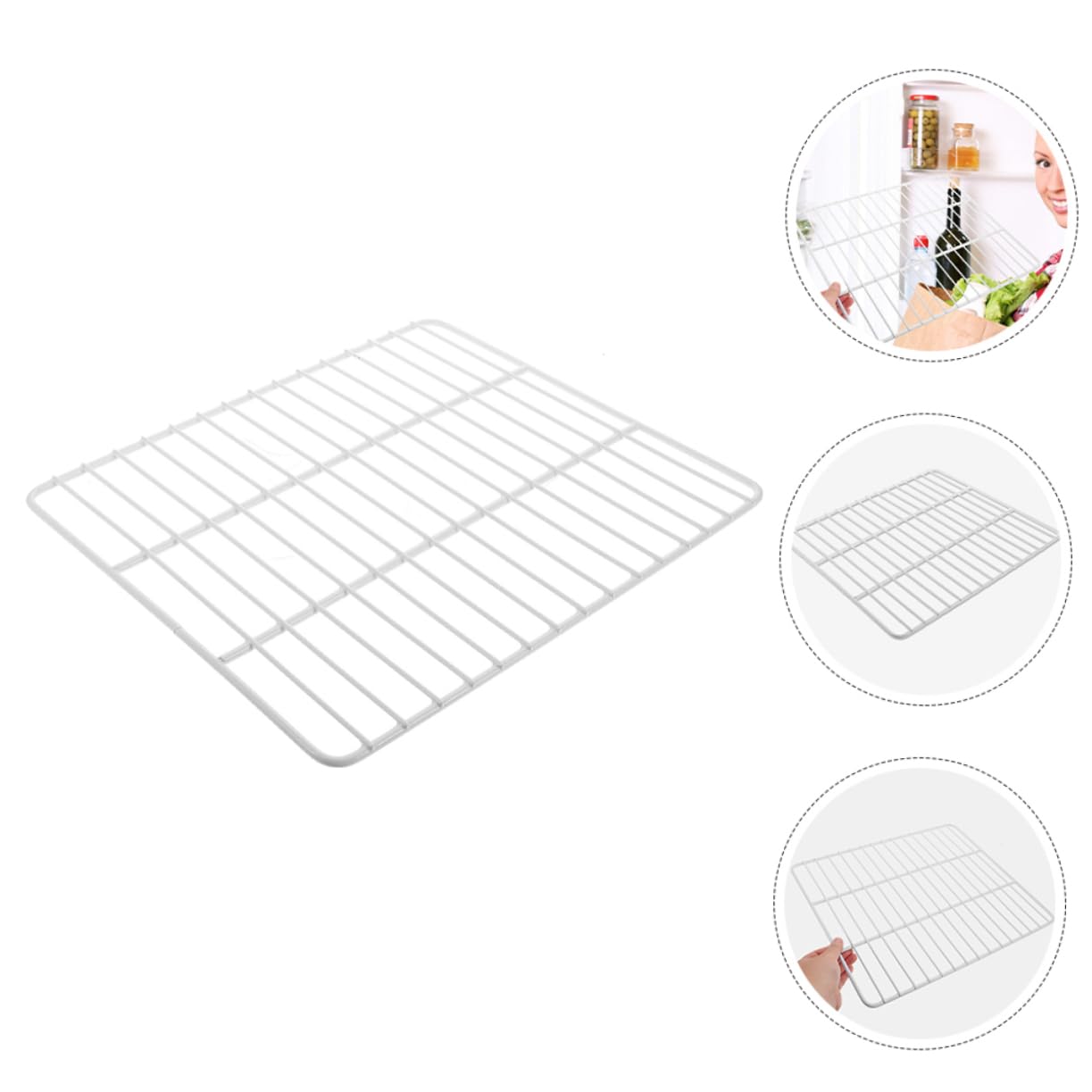 Mikinona Freezer Organizer aus Eisen mit Belüftetem Gitternetz Design Trennwand für Kühlschrankaufbewahrung zur Verlängerung der Frische in Gefrierschränken und Kühlvitrinen