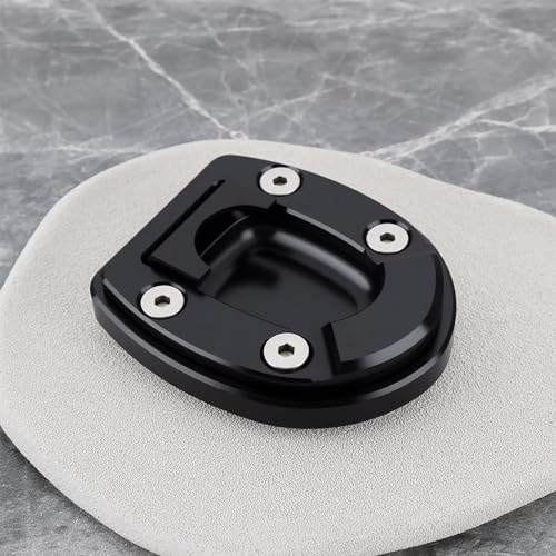 Be In Your Mind Motorrad-Ständer-Verlängerungspad Seitenständer-Plattenpad Kompatibel mit Vespa GTS GTV GT Beverly400s Schwarz