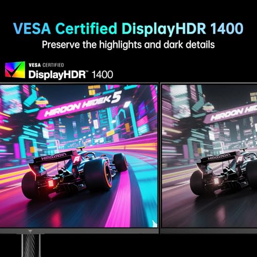 KTC Mini LED Monitor 27 Inch | Gaming Monitor | 2K@180Hz QHD (2560x1440P) | VESA Display HDR1400 | 1ms | Adaptive Sync | 148% sRGB | HDMIx2, DPx1 | Vertical and Wall Mounting Support | White M27T6 - Image 5