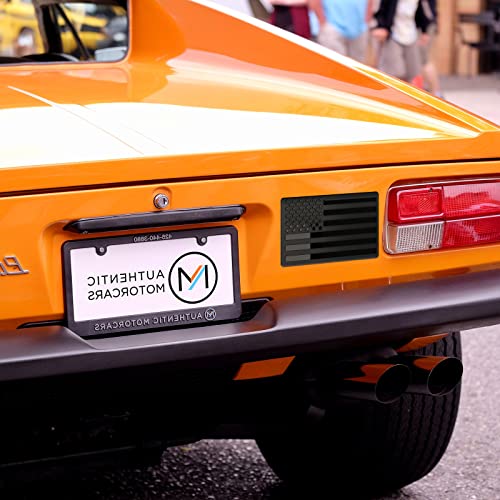 Image of Embossed 3D Metal All Black American Flag Emblem Decal Stickers (3 Pack), Matte Black 5 inch x 3 inch Patriotic USA US Flag Car Decals Bumper Stickers for Truck, Window, Motorcycle, Support US Military