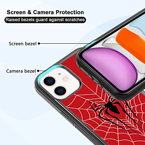 Cool Tide Red Limited Edition Phone Case For Iphone 11, Fashion Design Tpu Aluminum Slim Shockproof Spider Web Women Man Case For Iphone 11 #TOP1