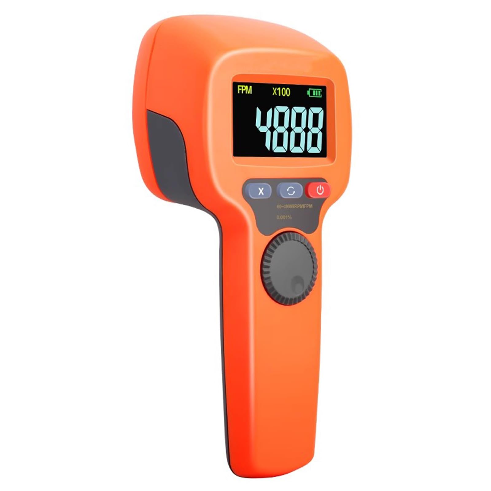 Estroboscopio De Mano, Tacómetro Digital con Luz Estroboscópica, 500~99999 RPM, Analizador De Velocidad De Motor Sin Contacto, Precisión del 0,001%, 1500 Lux, Recargable