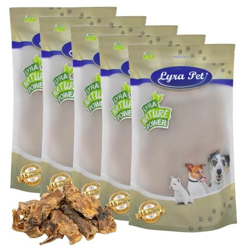 Lyra Pet® 5 kg Ochsenziemer Abschnitte 4-12 cm | Ochse Rind Rinderhaut Kauspaß Leckerli Kauartikel Hundefutter Kausnack Belohnung Training