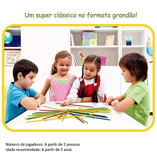 Maxi Pega Varetas com Palitos Grandes e Arredondados Premium Elka Jogo Clássico Grande Original Elka