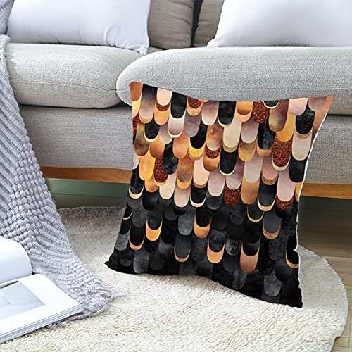 Homxi Kissenbezug 40x40 Nordic Kissenbezüge Dekokissen Polyester Dot Stripes Geometrisch Dekokissen Set Schwarz Blau – Bild 4