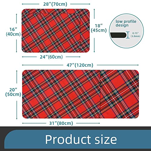 Lorvies Royal Stewart Tartan Indoor Door Mat, Non-Slip Absorbent Doormat Inside Floor Mats Area Rug For Entryway, Machine Washable Entrance Rug Outdoor 20X47 #TOP2