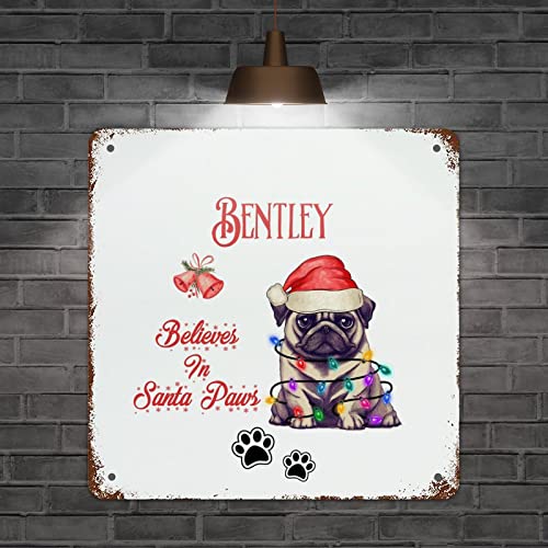 Décoration murale Rottweiler plaque aluminium rétro pour café et bar