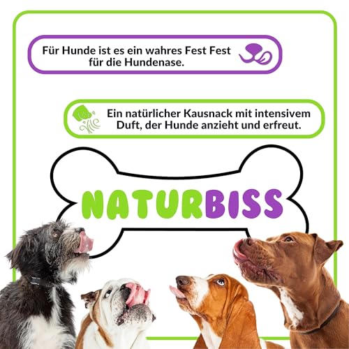 Naturbiss Hasenohren mit Fell für Hunde – 20 Stück - Barf Leckerli Hypoallergen Kausnack für Zahnpflege, Kaninchenohren 100% Natürlich - Welpen, Senioren – Trockenbarf für Hund