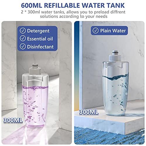 Spray Mop for Cleaning Floors, HOMTOYOU Microfiber Floor Mop Dry Wet Mop with 2 Refillable Bottles and 4 Washable Pads 360° Rotatable Cleaning Mop for Home Kitchen Hardwood Laminate Wood Tiles - Image 3