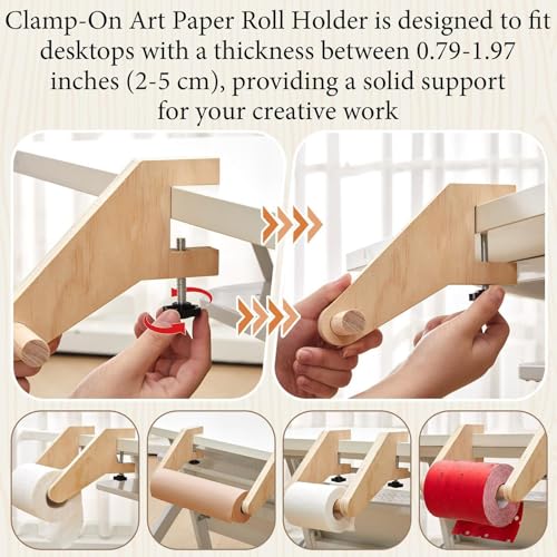 Soporte para rollos de papel anticaídas con estelas de mesa que ahorran espacio 8