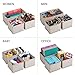mDesign Cajas almacenaje juego de 6 – Cajas almacenaje ropa, toallas, sábanas...