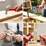 PULITUO 378-Piece Home Repair Tool Kit, Drawer Portable Tool Box, Hand Tool Set for Home Improvement, DIY, Household & Auto Maintenance(Red) - Image 7