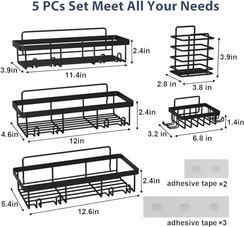 Lista de Estantes para ducha comprados en linea. 20 Estantes para ducha marca NEWKIBOU (2)