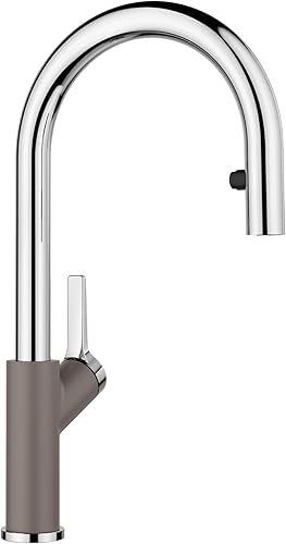 Vista 42 de BLANCO 526395 Urbena - Grifo de cocina, 1,5 GPM, Cinder/Chrome
