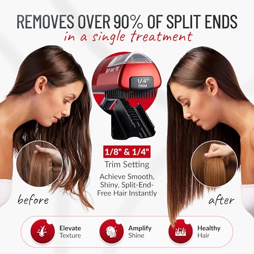 Tondeuse à cheveux Pro sans fil pour pointes fourchues Split Ender Rouge