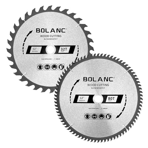 BOLANC 2-Pack 12 Inch Saw Blades