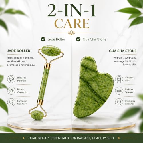 Image of Derma Roller for Hair and Beard Regrowth (0.5MM GuaSha Combo)