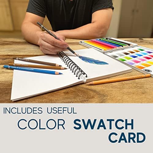 EVAZAR London colouring pencils, 24 Soft Core coloured pencils in sturdy portable tin. Quality rich pigments & vibrant colours perfect for art colouring, sketching & drawing