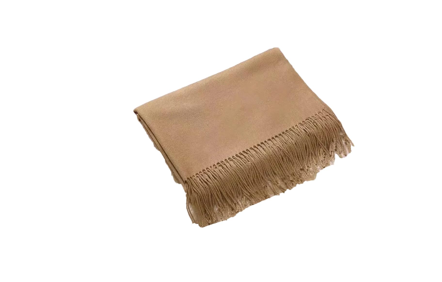 Damen einfarbiger Schal, warm, mit Fransen, Halswärmer, klassisch, einfarbig, warm, weich