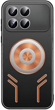 POCO F8 Pro Case Aluminum Heat Dissipation Metal Back Car Holder Shockproof Full Body Protective Cover