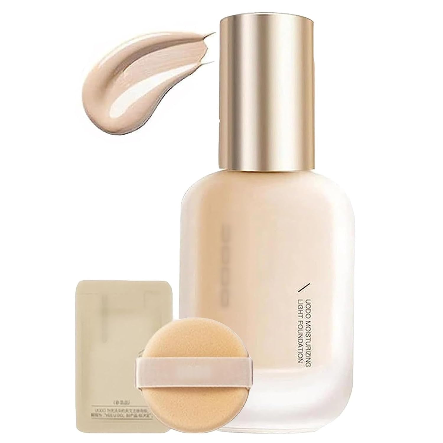 UO-DO Moisturizing Light & Matte Long Lasting Hydrating Waterproof Foundation for All Skin Types (Brighten)