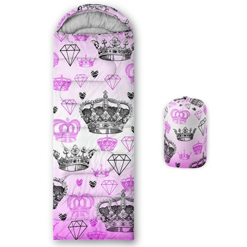 Image of QOOMO Ball Flower Camping Sleeping Bags,3 Season Warm & Cool Weather,Lightweight,Waterproof Sleeping Bags for Adults & Kids,Traveling,and Outdoors,Camping Gear Equipment