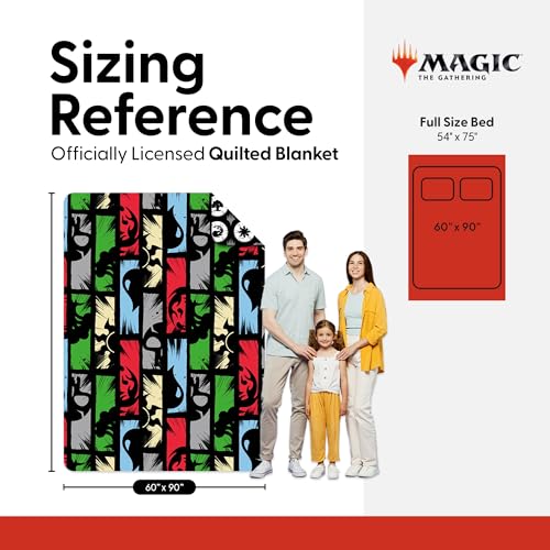 Image of Northwest Magic The Gathering Animated Magic Twin Quilted Blanket, Comfy Throw, Adults Boys Girls, Soft Lightweight Bedding for Bed, or Couch, 60 x 90 inches