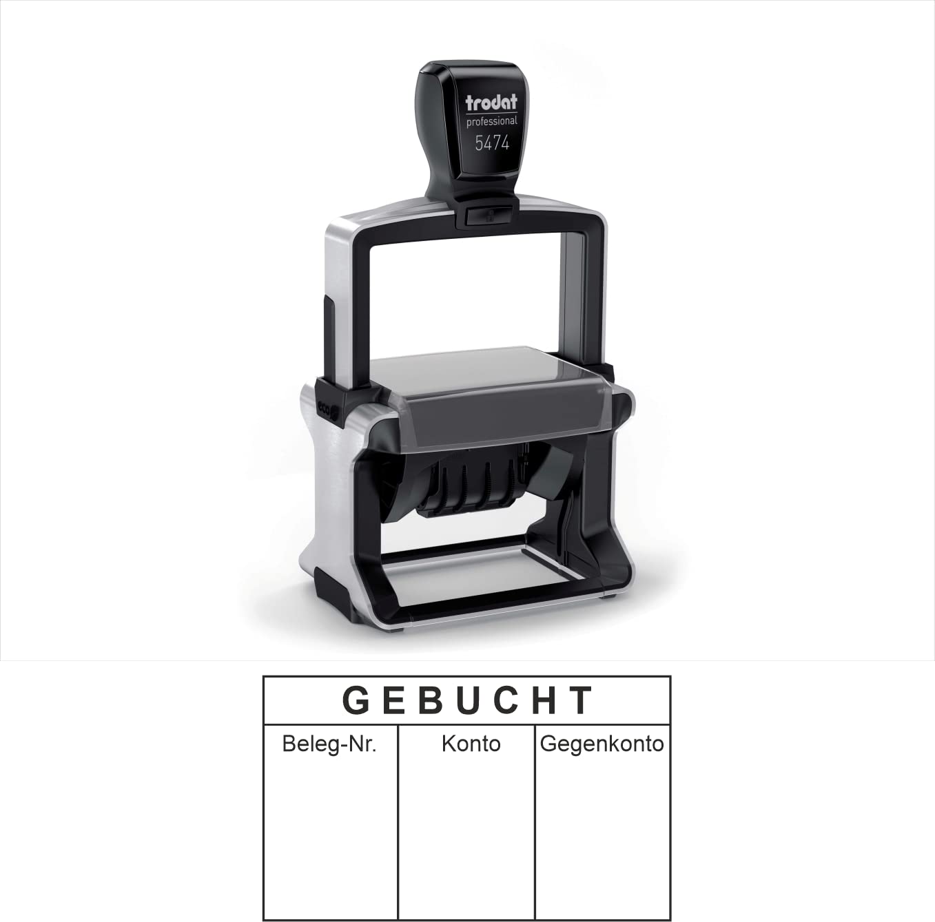 Timbro di conteggio come da immagine, 50 x 30 mm su autoinchiostrante, per ufficio, per prenotazioni