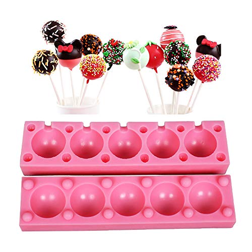 WYD Lollipop Sugar Candy Mold, DIY 3D Lollipo Mold Chocolate Cake Mold Silicone Mold Baking Mold