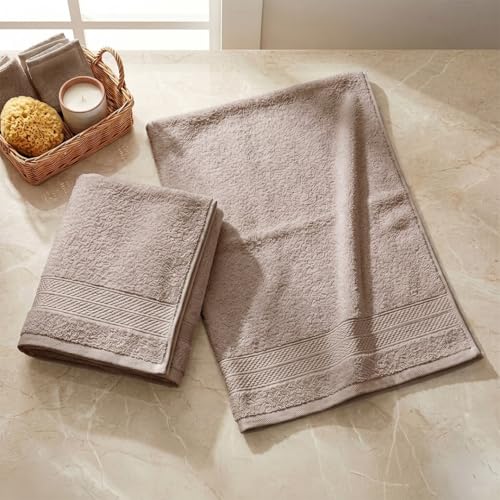 Image of LANE LINEN 450 GSM 100% Cotton Colorado Hand Towel 2PC - Taupe