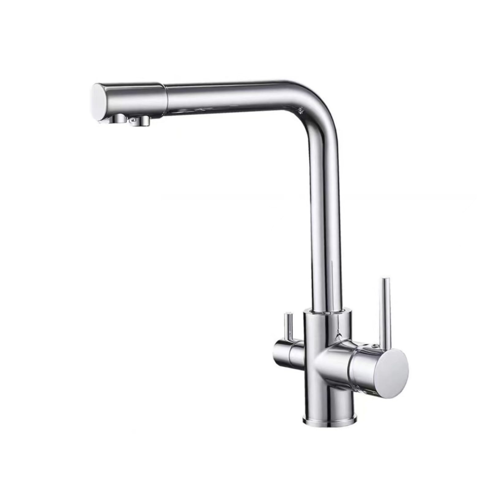 Fanjubei Electroplated Silver Kitchen Hot And Cold Water Purification Rotating Faucet, Silver-Plated Color