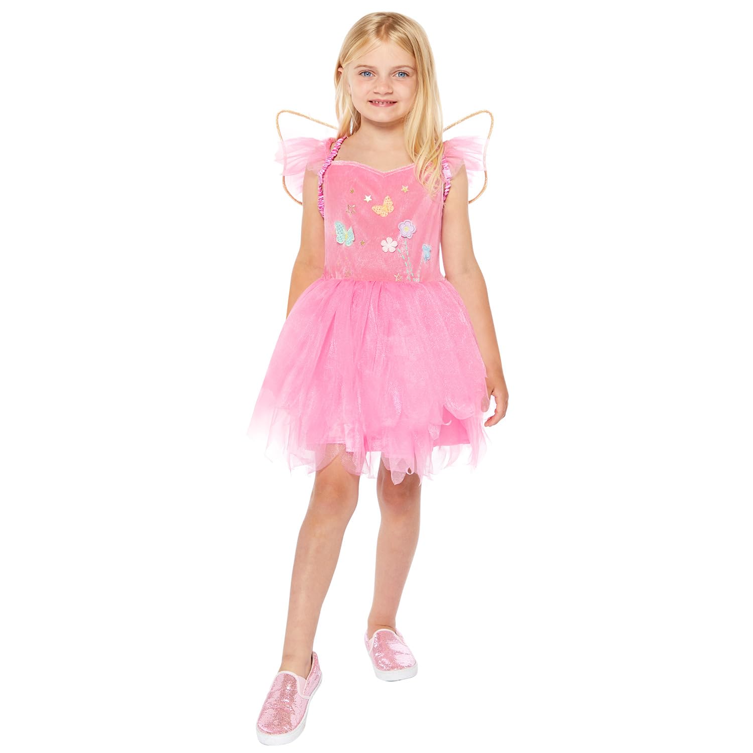amscan Childs Girls Pink Fairy Fancy Dress Costume