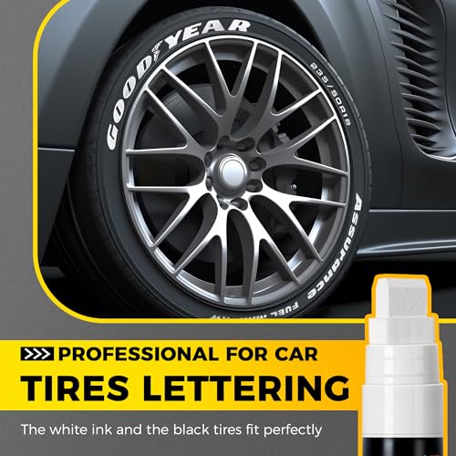 SELEAD Jumbo Tire Marker White 4-Pack