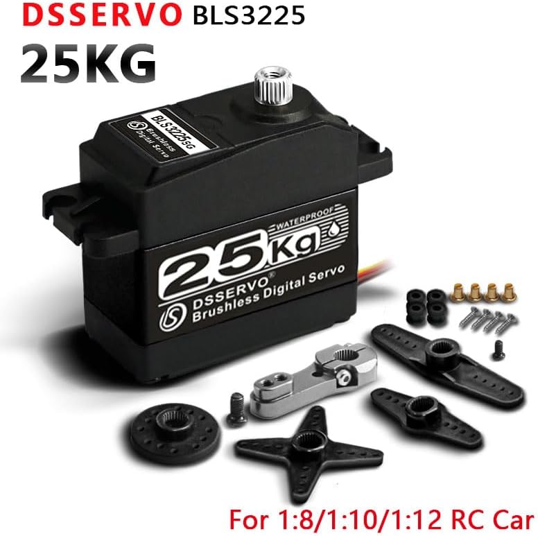 25kg/0.05s Brushless RC Servo Fast Steering Motor Digital Full Metal Gear Waterproof 180 Degree
