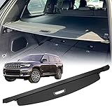 VeCarTech Compatible with All-New 2024-2021 Jeep Grand Cherokee L (3-Row;WL) Rear Cargo Security Shade Cover Privacy Screen Retractable Storage Tonneau Cargo Cover Luggage Security Shield Shade
