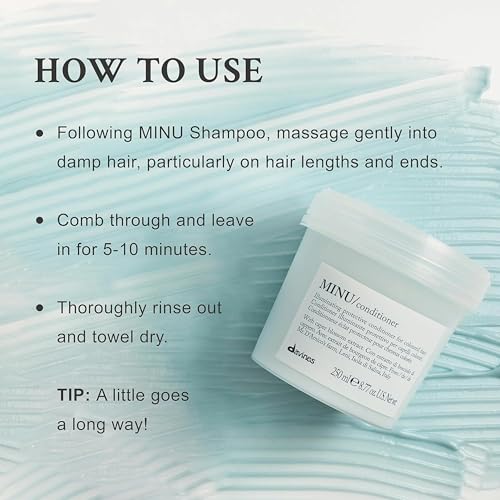 Image of Davines MINU /Conditioner, Illuminating Protective Formula for Color Treated Hair - Detangles & Preserves Cosmetic Color with Green Coffee - Softens & Adds Silky Shine