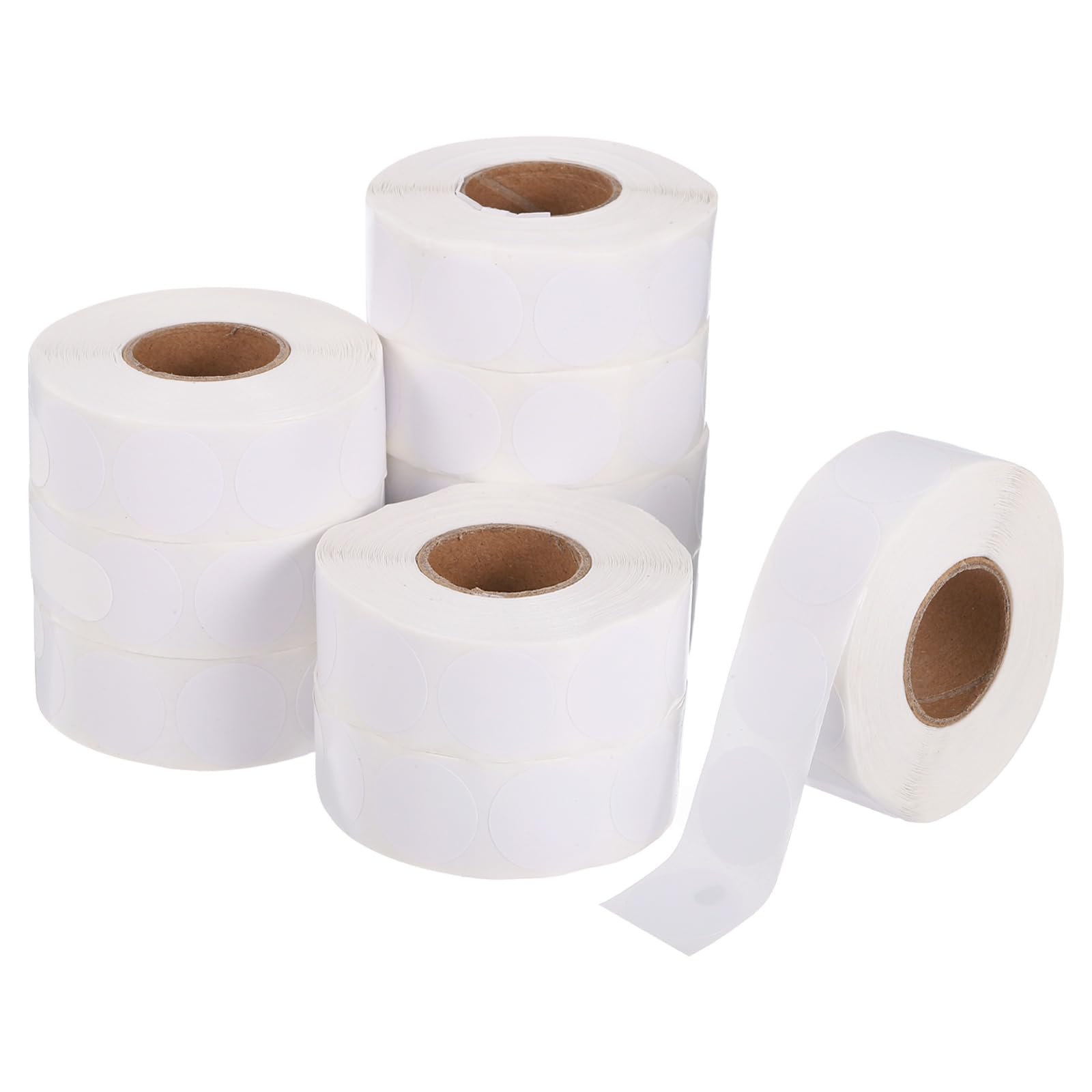 PATIKIL 10000Pezzi 10 Rotoli Adesivi A Punti Colorati 0.75" Bianco