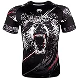 Venum Grizzli Rashguard - Short Sleeves - Black/White-M, Medium