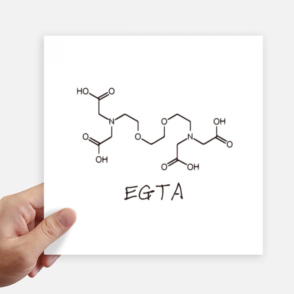 Pegatinas Química EGTA de 20 cm cuadradas para pared y portátil DIYthinker pack de 4 piezas