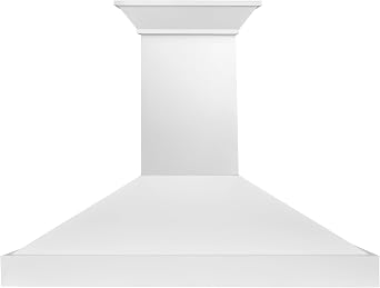 ZLINE 48 in. Wooden Wall Mount Range Hood in Smooth Bright White Finish KBWW-48