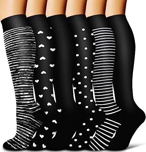 Image of COOLOVER Copper Compression Socks for Women and Men(6 Pairs)-Best Support for Running, Athletic, Travel