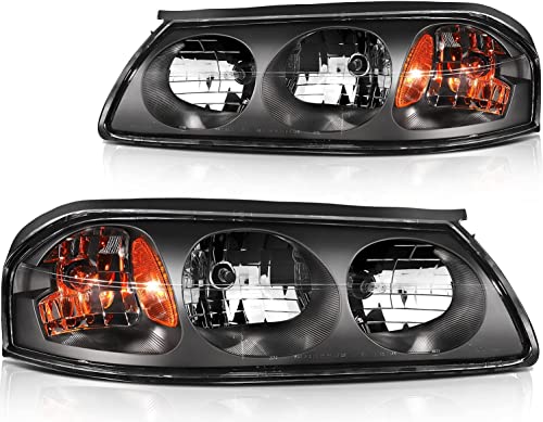 ECCPP Headlight Assembly For Chevrolet Impala 2000-2005 Driver and Passenger Side Headlamps