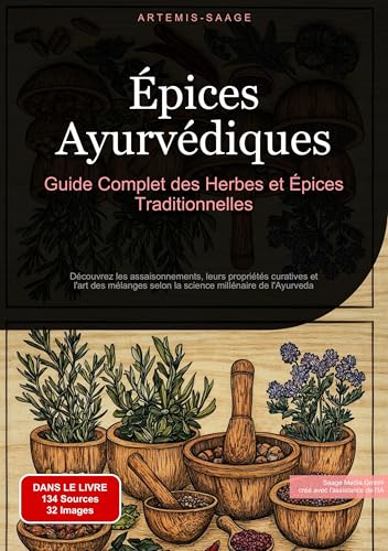 Épices Ayurvédiques : Guide Complet des Herbes et Épices Traditionnelles: Découvrez les assaisonnements, leurs propriétés curatives et l'art des mélanges selon la science millénaire de l'Ayurveda