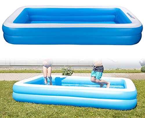 Speeron Zubehör zu Aufblasbarer Pool XXL: Aufblasbares Jumbo-Planschbecken inkl. Abdeckung, 305 x 183 x 51 cm (Kinderpool mit Abdeckung, XXL Planschbecken, groß)