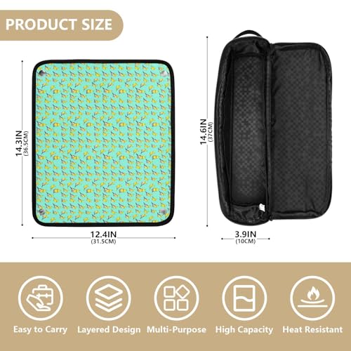 Organizador 2 en 1 para herramientas de cabello con tapete resistente al calor miniatura 4