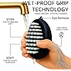 2 Pack Potato Brush, Black Vegetable Scrubber for Root Vegetables, Dual-Bristle Produce Cleaner with Non-Slip Grip, BPA-Free Dishwasher Safe Kitchen Tool